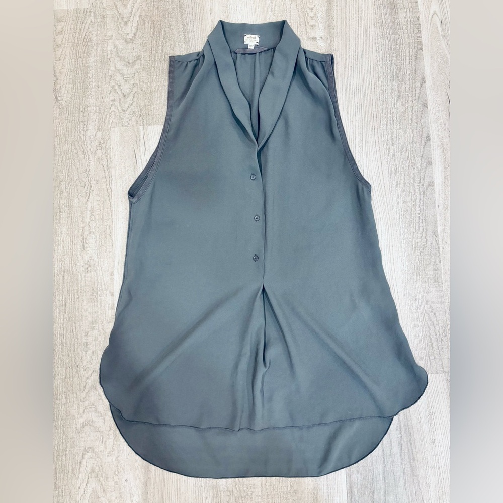 Aritzia Wilfred Freja Gray Sleeveless Blouse Small - Picture 2 of 8